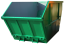 Vanový kontejner se sklopným čelem 7 m3 - Barva: Zelená RAL 6029