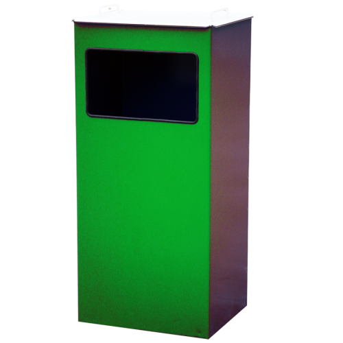 Odpadkový koš s popelníkem Interier 70l - Barva: Zelená RAL 6029