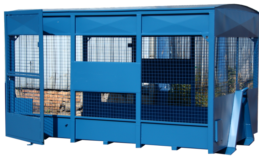 Kontejner AVIA síťovaná se střechou 16m3 - Barva: Modrá RAL 5010