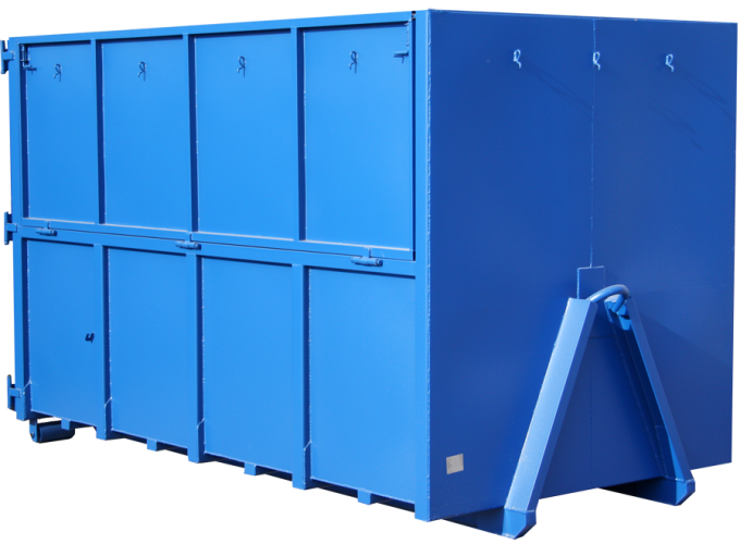Kontejner AVIA se sklopnými bočnicemi 6 m3 - Barva: Modrá RAL 5010